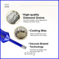 10pcs Boxed Diamond Drilling Core Hole Saw Chamfer Bits Beveling Porcelain Tile