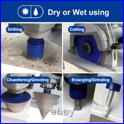 10pcs Diamond Core Bits Kit Drilling Bit Hole Saw Cutter for Tile Marble Granite