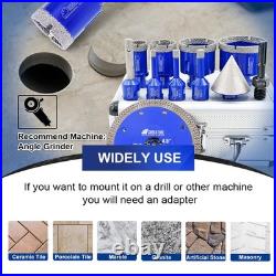 10pcs Diamond Core Bits Kit Hole Saw Cutting Discs Finger Bit for Tile Marble