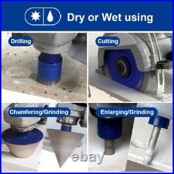 10pcs Diamond Core Bits Kit Hole Saw Cutting Discs Finger Bit for Tile Marble