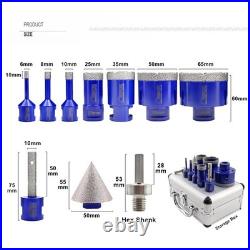 10pcs/Set Dry Diamond Drilling Core Bit Hole Saw Bit for Porcelain Tile Ceramic