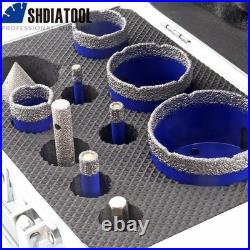 10pcs/Set Dry Diamond Drilling Core Bit Hole Saw Bit for Porcelain Tile Ceramic