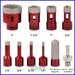 10pcs/kit 5/8-11 Diamond Drill Core Bits Set Hole Saw For Marble Granite Tile