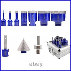 10pcs/kit Diamond Core Drill Bit Chamfer Bit Tile Hole Cutter for Marble Ceramic