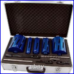 11pc Diamond Core Drill Hole Cutter Set 38, 52, 65, 117, 127mm + Plastic Case