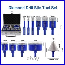 11pcs Diamond Drill Bits Ceramic Tile Marble Core Hole Saw for Angle Grinder