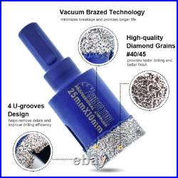 11pcs Diamond Drill Bits Ceramic Tile Marble Core Hole Saw for Angle Grinder