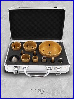 11pcs/box Diamond Core Drill Chamfer Bits Grinder Hole Saw Porcelain Tile Marble