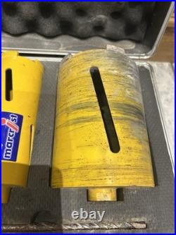 11piece core drill set in a lockable trolley with keys smaller drill is dented