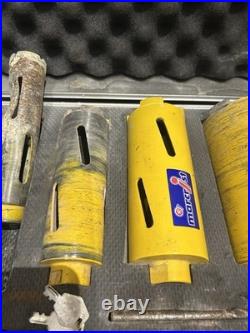11piece core drill set in a lockable trolley with keys smaller drill is dented