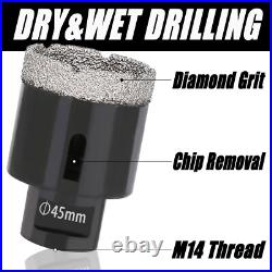 12PCS/Set M14 Drill Bit Diamond Dry Hole Saw Kit 6-68mm for Tile Marble Granite