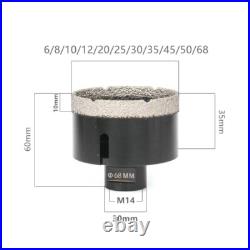 12PCS/Set M14 Drill Bit Diamond Dry Hole Saw Kit 6-68mm for Tile Marble Granite