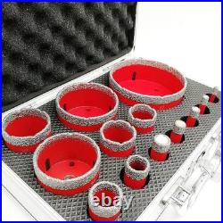 13pcs Diamond Drilling Core Bits Kit for Ceramic Tile Hole Saw Cutter M14 Thread