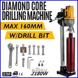 160mm Diamond Core Drill Concrete Drill Machine with Stand and Drill Bits 2180W