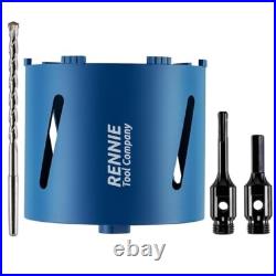 182mm Diamond Core Drill Bit Set 150mm Long for Concrete, Brick, Stone + Adapt