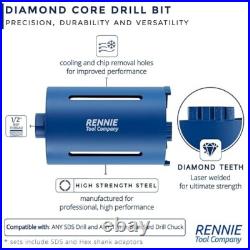 182mm Diamond Core Drill Bit Set 150mm Long for Concrete, Brick, Stone + Adapt