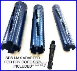 1'', 1.5 (1 1/2'') & 2 Diamond Core Bit with SDS MAX Adapter hilti hammer drill