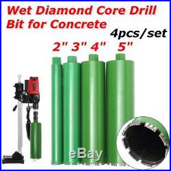 2'' 3'' 4'' 5'' Combo Wet Diamond Core Drill Bit for Concrete Premium Green 4Pcs
