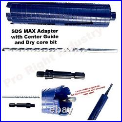2.5 Dry Diamond Core Bit with SDS MAX shank Adapter & pilot bit 4 hammer drill