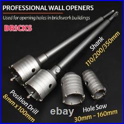 30mm 160mm CORE DRILL BIT CONCRETE SDS MASONRY HOLE PILOT BRICKS BLOCK DRAINAG