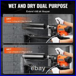 3200W 8 205mm Diamond Core Drill Wet Dry Machine with Stand Bits Concrete Stone