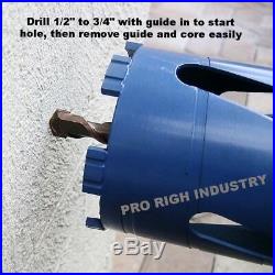 4-1/2 Dry Diamond Core Drill Bit for Brick Block w Pilot Bit 1/2 Chuck Arbor