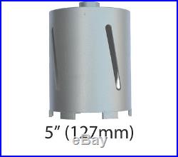 5 (127mm) x 6 (150mm) Diamond Core Drill Bit Wet or Dry Concrete Granite Stone