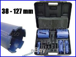 5pc Diamond Core Drill Bit Set Hole Cutter Drills Tool Kit 38-127mm SDS Plus Hex