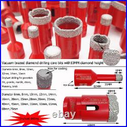 5pcs Diamond Drill Core Bits Kit Drilling Bit Tile Ceramic M14 Hole Saw Granite