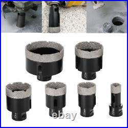 6PCS M14 Thread Dry Vacuum Brazed Diamond Drill Core Bit Ceramic Tile Hole Saw