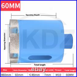 6-60mm M10 Diamond Hole Saw Core Drill Bit Dry Holesaw Cut Marble Granite Tile