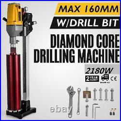 6 Diamond Core Drill Concrete Drilling Machine with Stand & Drill Bits 2180W