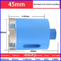 6mm-60mm Wet Diamond Core Drill Bit Tile Drill Bit Cutter for M10 Angle Grinder