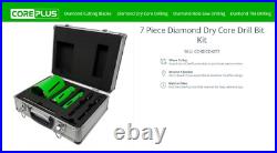 7 Piece Diamond Dry Core Drill Bit Kit + 162mm Core bit separately