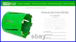 7 Piece Diamond Dry Core Drill Bit Kit + 162mm Core bit separately