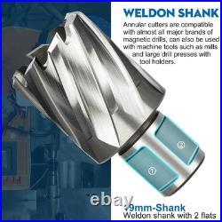 7pcs HSS Annular Cutter Core Drill Bit Set 12-22mm 19mm Weldon Shank for Metal