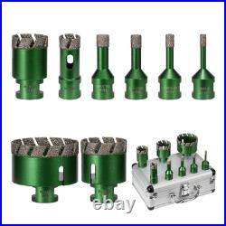 8Pcs 6-68mm Dry Diamond Core Drill Bits Set for Granite Tile Marble Ceramic
