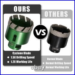 8Pcs 6-68mm Dry Diamond Core Drill Bits Set for Granite Tile Marble Ceramic