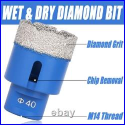 8Pcs M14 Brazed Diamond Core Bit Set Dry Holesaw for Tile Marble Granite Ceramic