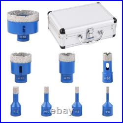 8Pcs M14 Diamond Core Drill Bit Set 6-68mm Dry Drill Bit for Marble Tile