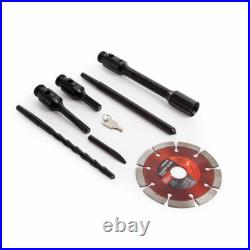 ABRACS Dry Diamond Core Drill Bit Kit 3PC 38mm 117mm Masonry Brick ABDCORESET3
