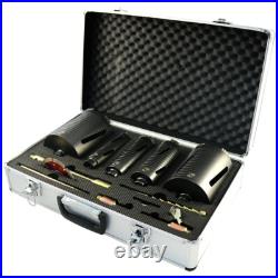 ABRACS Dry Diamond Core Drill Bit Kit 5PC 42mm 127mm Masonry Brick ABDCORESET5