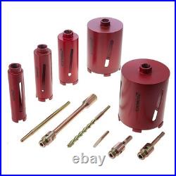Abracs Dry Diamond Core Drill Set 5 Piece 42, 52, 65, 117, 127mm ABDCORESET5