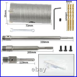 Amtech 30mm-160mm Core Drill Bit SDS TCT Concrete Masonry Brick Pilot Holesaw