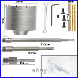 Amtech 30mm-160mm Core Drill Bit SDS TCT Concrete Masonry Brick Pilot Holesaw