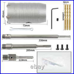 Amtech 30mm-160mm Core Drill Bit SDS TCT Concrete Masonry Brick Pilot Holesaw