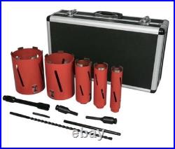 Armeg 5 piece Dry Diamond Core Drill Set CDD 5PC Set- Laser Welded Diamond Segs