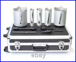 BOSCH 11 Piece Dry Diamond Core Drill Bit Kit Set, Adaptors & Case, 2608587007