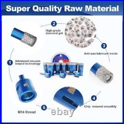 BRSCHNITT M14 Diamond Core Drill Bit Set Chamfer Bit Hole Saw Tile Ceramic