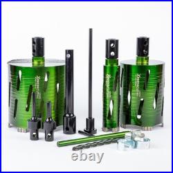 Clipacore XPRESSCUT Electricians 42mm, 112mm & 152mm Dry Diamond Core Set, QCELK